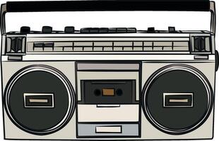 radio with black and grey color vector