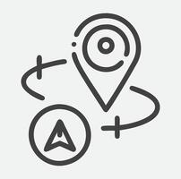 Precision GPS Icon in Clean and Modern Line Art Style vector