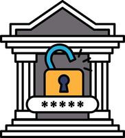 A building with a lock on it vector