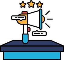 A microphone with a star on it vector