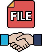 A red file with a white background vector