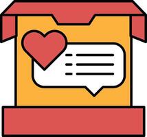 A box with a heart on it vector