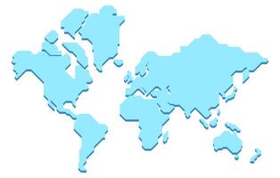 Simple modern illustration of isometric world map vector