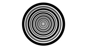A black and white image of a spiral in a circle video