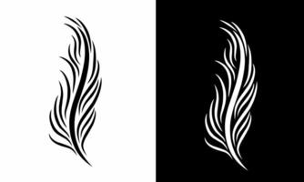 Symbol graphic abstract design tattoo feather vector