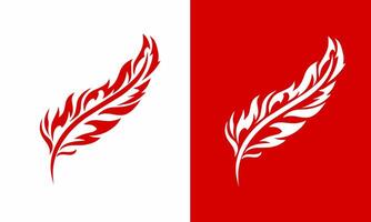 illustration design abstract feathers suitable for logos vector