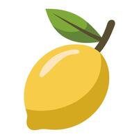 Bright lemon flat illustration showcasing vibrant color and simple design features vector