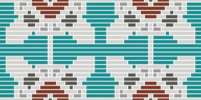 Repeating Pattern Arabic Tile Patternfolk Embroidery, Aztec Geometric Ornament Print. Design for Carpet, Wallpaper, Clothing, Wrapping, Fabric vector