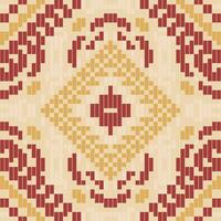Squares Abstract Colorful Geometric Pattern Backgroundfolk Embroidery, Aztec Geometric Ornament Print. Design for Carpet, Wallpaper, Clothing, Wrapping, Fabric vector