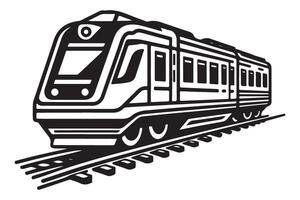 High Speed Modern Train Illustration for City Public Transportation vector