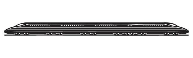 Streamlined Silhouette of an Advanced Bullet Train Illustration Image vector