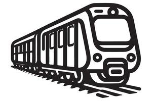 Modern Passenger Train Illustration Graphic for Public Transport Projects vector
