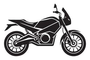 Modern Motorcycle Silhouette Illustration for Transportation and Design Projects vector