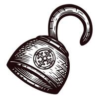Vintage open padlock with intricate mechanical design vector