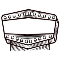 Retro marquee sign with blank space for custom message in vintage vector