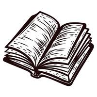 Vintage of an open book with bold lines and classic design vector
