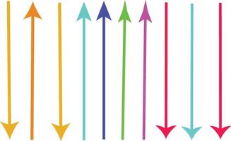 Colorful arrows on a white background vector