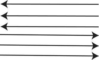 A black and white drawing of arrows pointing in different directions vector