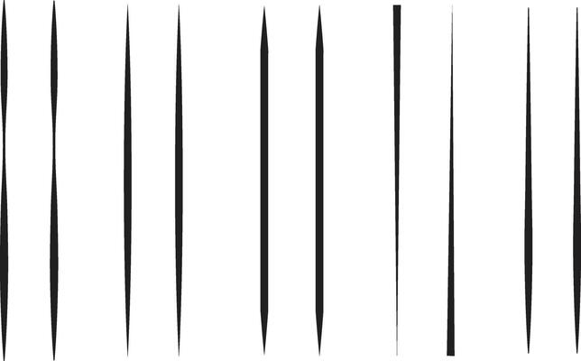 A black and white drawing of a line with a single line