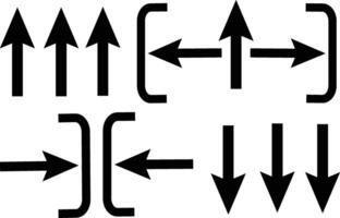 Arrows pointing in different directions on a white background vector