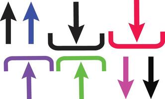 A set of arrows pointing in different directions vector