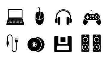 Collection of Essential Computer and Gaming Peripherals vector