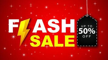 Flash Sale Shopping Poster Banner with Flash icon and text on background vector