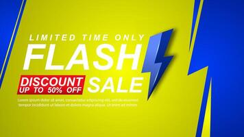Flash sale background in flat style. vector