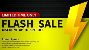 Flash sale banner, label, icon in modern style. design template isolated on background. vector