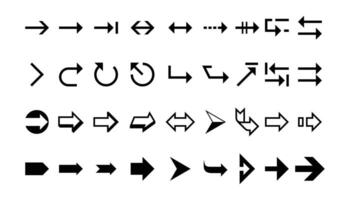 Arrow Icons Set, for Web Design, UI, App Interface, Navigation, Direction, Forward, Back, Sync, Refresh, Loop, Swap, Transfer, Turn, Recycle, Click Symbol Collection vector