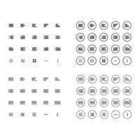 Collection of hamburger menu icons in solid and outline style. Ideal for user interface design, web and mobile apps, wireframes, and prototypes. editable outline vector
