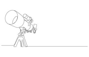 A minimalistic line drawing of a camera on a tripod vector