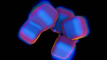 A 3d image of a blue and pink object video