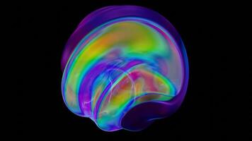 a colorful object on a black background video