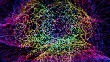 a colorful, abstract image of a brain video