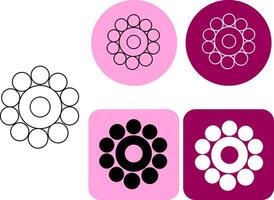 Abstract sun flower logo. graphic line illustration. Black and white cosmetic makeup art. Perfect for cards, decorations, stickers, logo, menu, various designs. vector