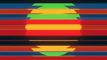 a red and green circle with a black background video