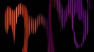 a black background with a colorful wave pattern video