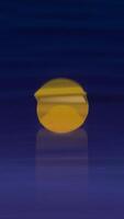 a yellow object is floating in the water video