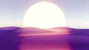 a sunset in the desert with a large egg video