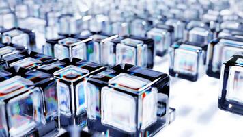 a large group of cubes with different colors video