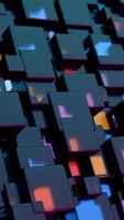 a 3d image of a wall of colorful cubes video