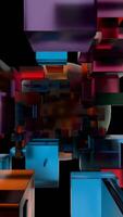 a colorful abstract background with many different colored blocks video
