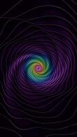 a colorful spiral pattern with a black background video