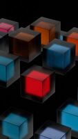 a bunch of cubes with different colors video