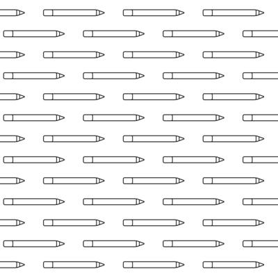 Pencil Seamless pattern. graphic line illustration. Black and white cosmetic makeup art. Banner, poster, wrapping paper, sticker, print, modern textile design.