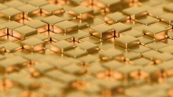a close up of a gold background with many squares video