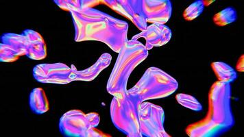 a group of colorful liquids floating in the air video