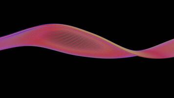 a wave of red and pink lines on a black background video