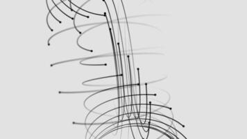 a drawing of a wire with a black and white background video